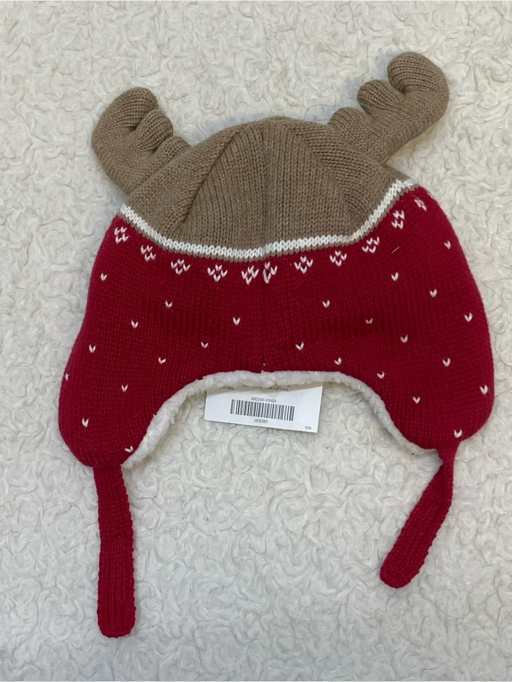Gymboree Reindeer Hat with Fleece Lining kids size 0-3 months